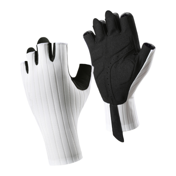 Half-Finger Cycling Gloves with Padded Palms in White
