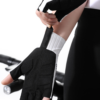 Half-Finger Cycling Gloves with Padded Palms in White