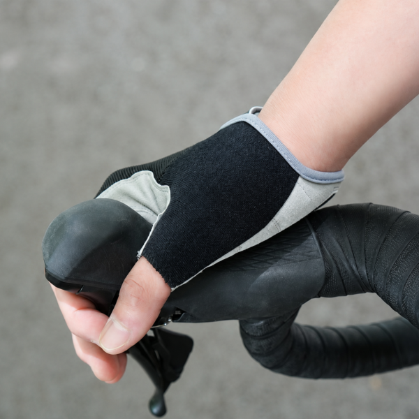 Black White Fingerless Workout and Cycling Gloves