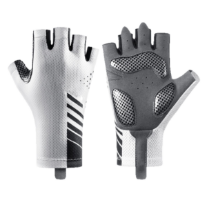 Half-Finger Cycling and Workout Gloves in White M–L