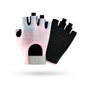 Half-Finger Bike and Training Gloves in Pastel Pink S–M