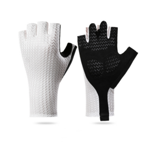 Half-Finger Cycling and Workout Gloves in White M–L